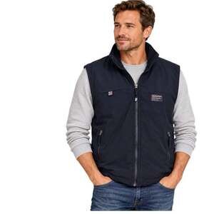 Vintage U.S. Expedition Men’s Large Navy Fleece Lined Utility Outdoor Vest 90s